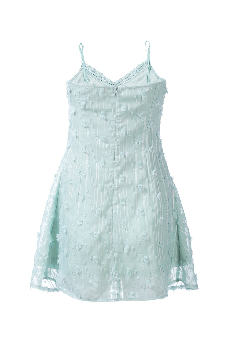 lace detail dobby slip dress by ruw#color_green