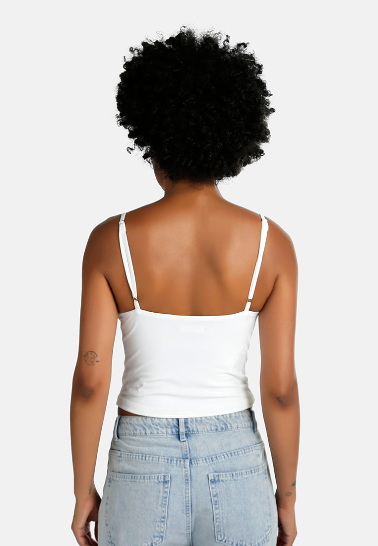 lace detail slip top by ft#color_white
