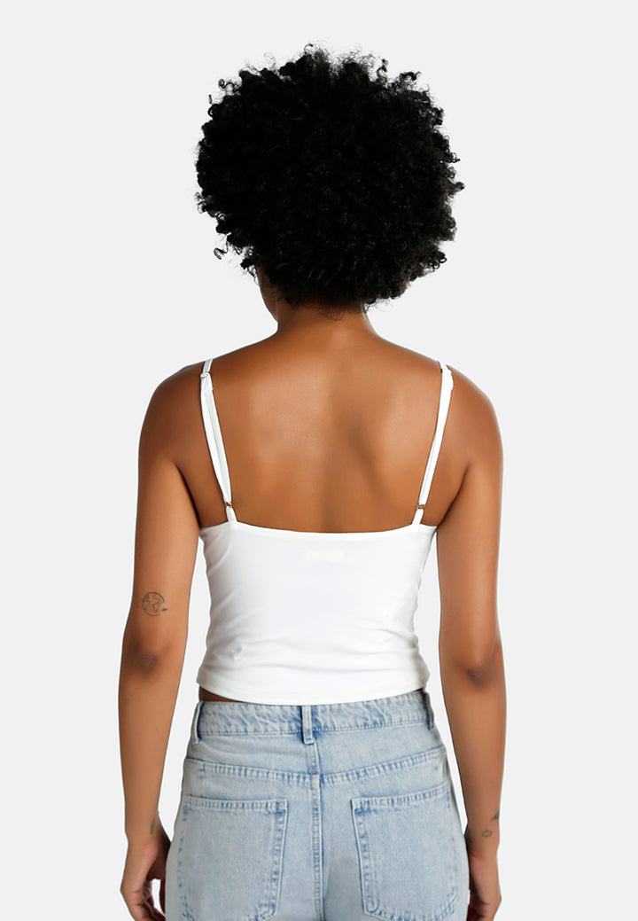 lace detail slip top by ft#color_white
