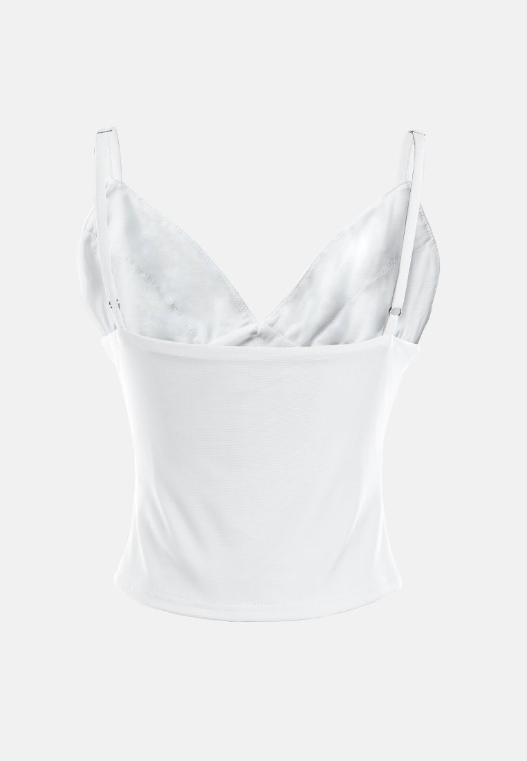 lace detail slip top by ft#color_white