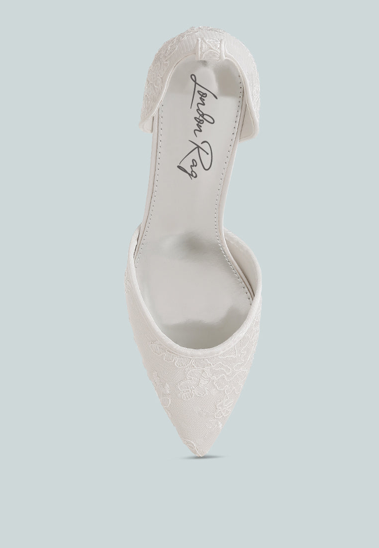 lace kitten heel sandals by mode#color_white