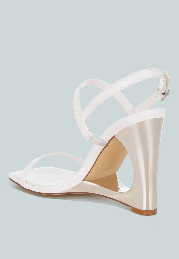 ladra fantasy wedge heel sandals#color_white