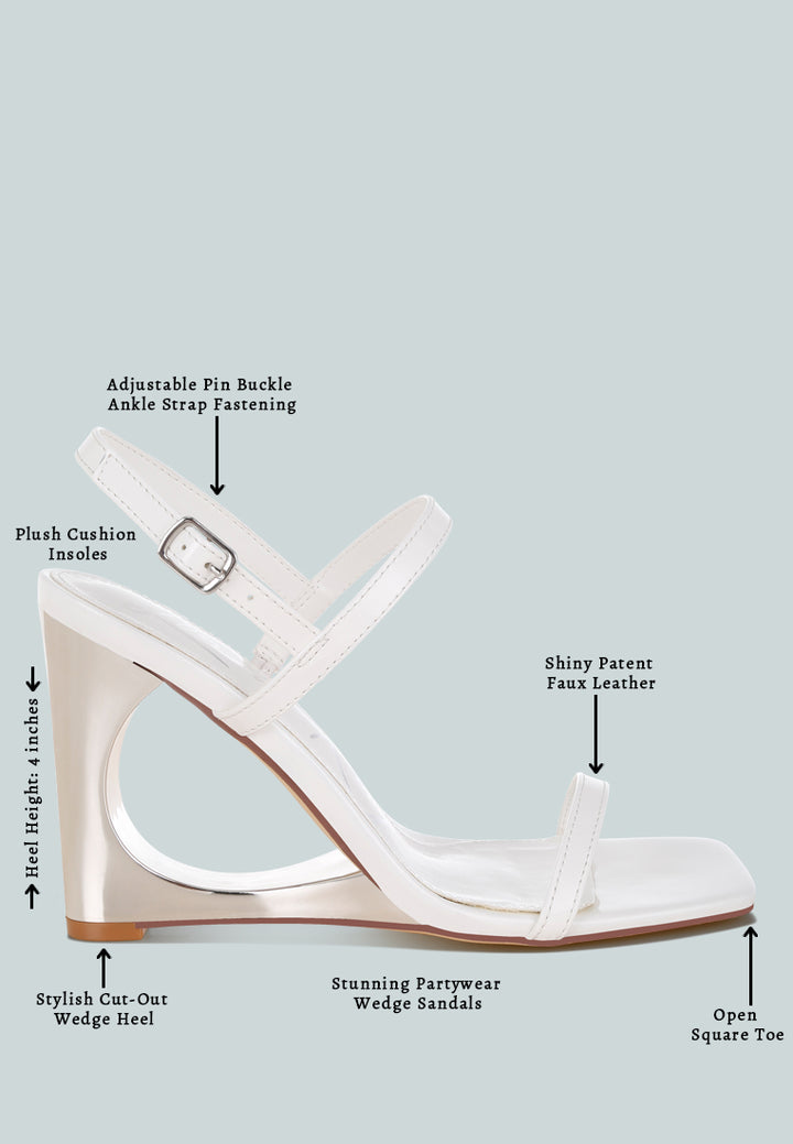 ladra fantasy wedge heel sandals#color_white