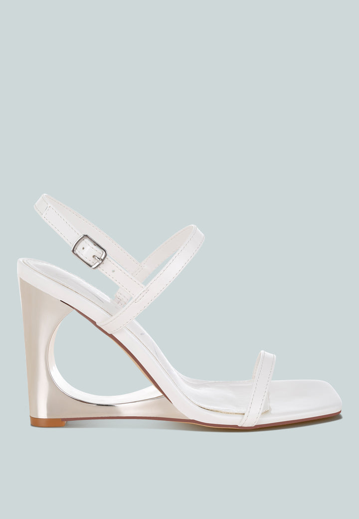 ladra fantasy wedge heel sandals#color_white