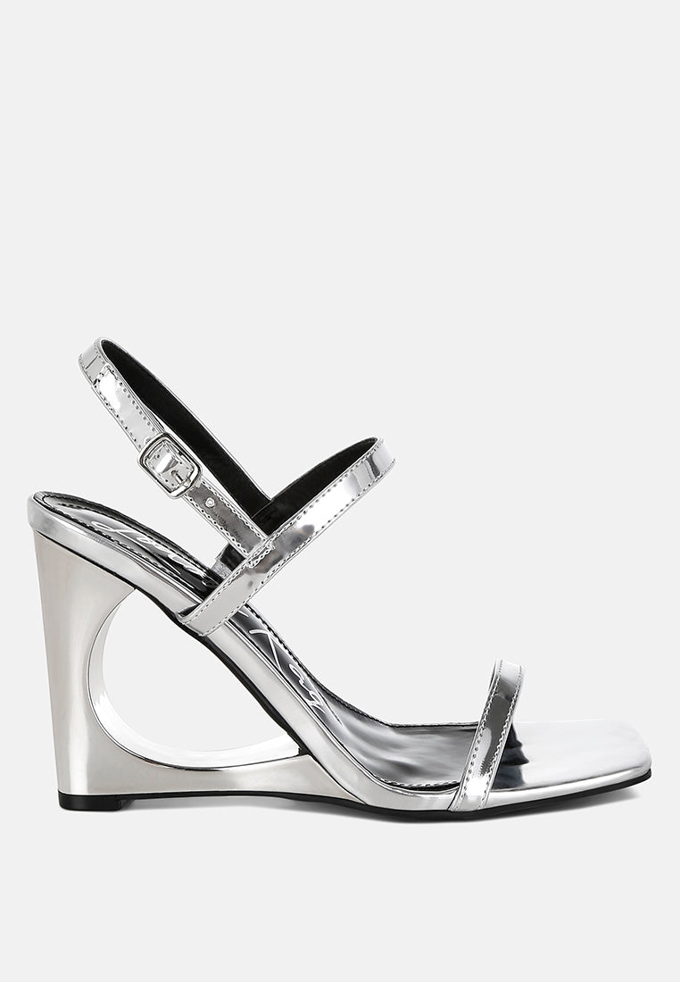 metallic fantasy wedge heel sandals by rag#color_silver