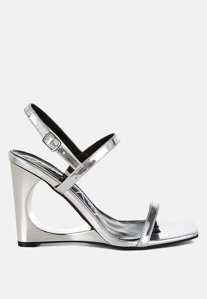 metallic fantasy wedge heel sandals by rag#color_silver