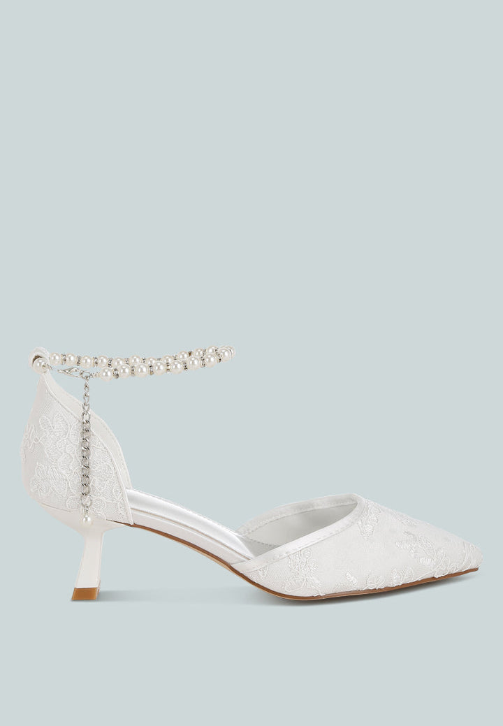 sandalias de tacón gatito de encaje laika#color_blanco