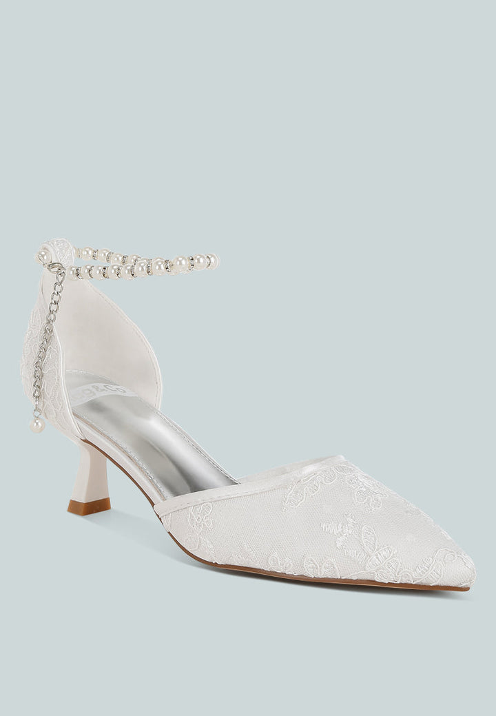 sandalias de tacón gatito de encaje laika#color_blanco