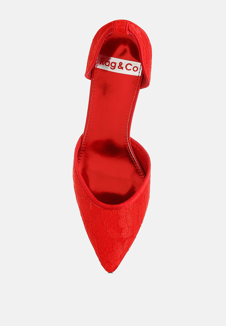 sandalias de tacón gatito de encaje laika#color_rojo