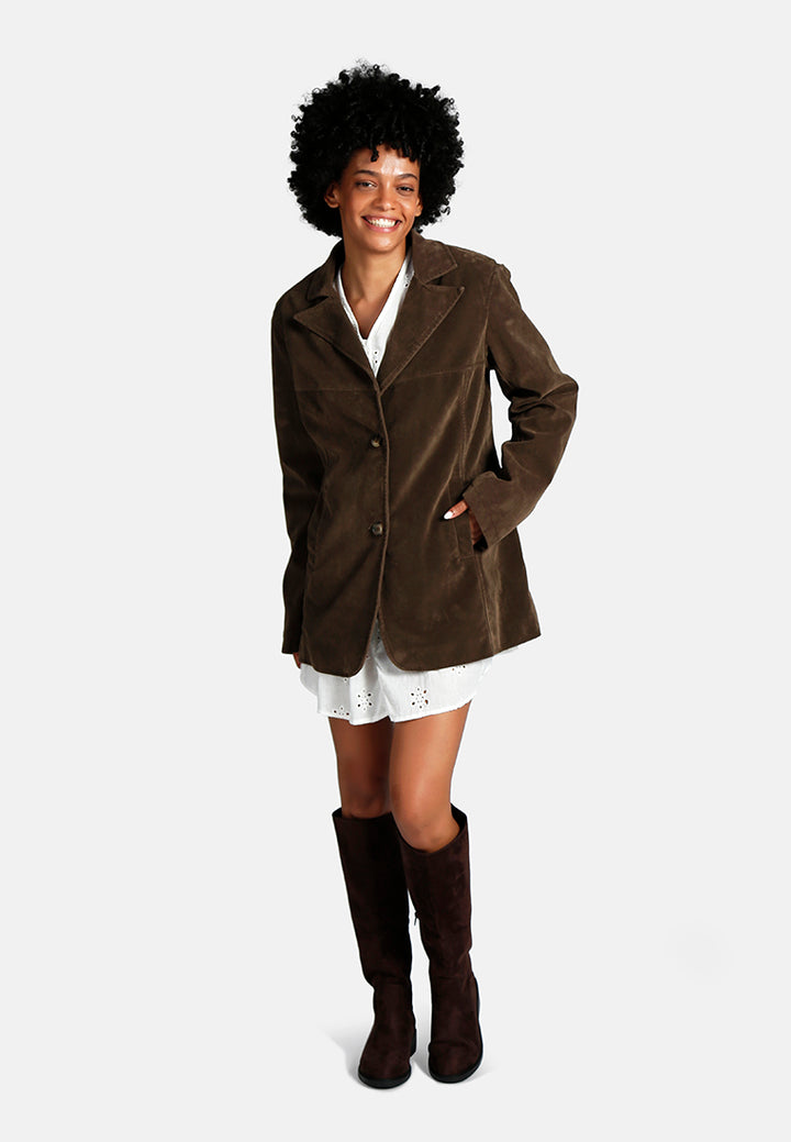 lapel collar button down jacket#color_taupe