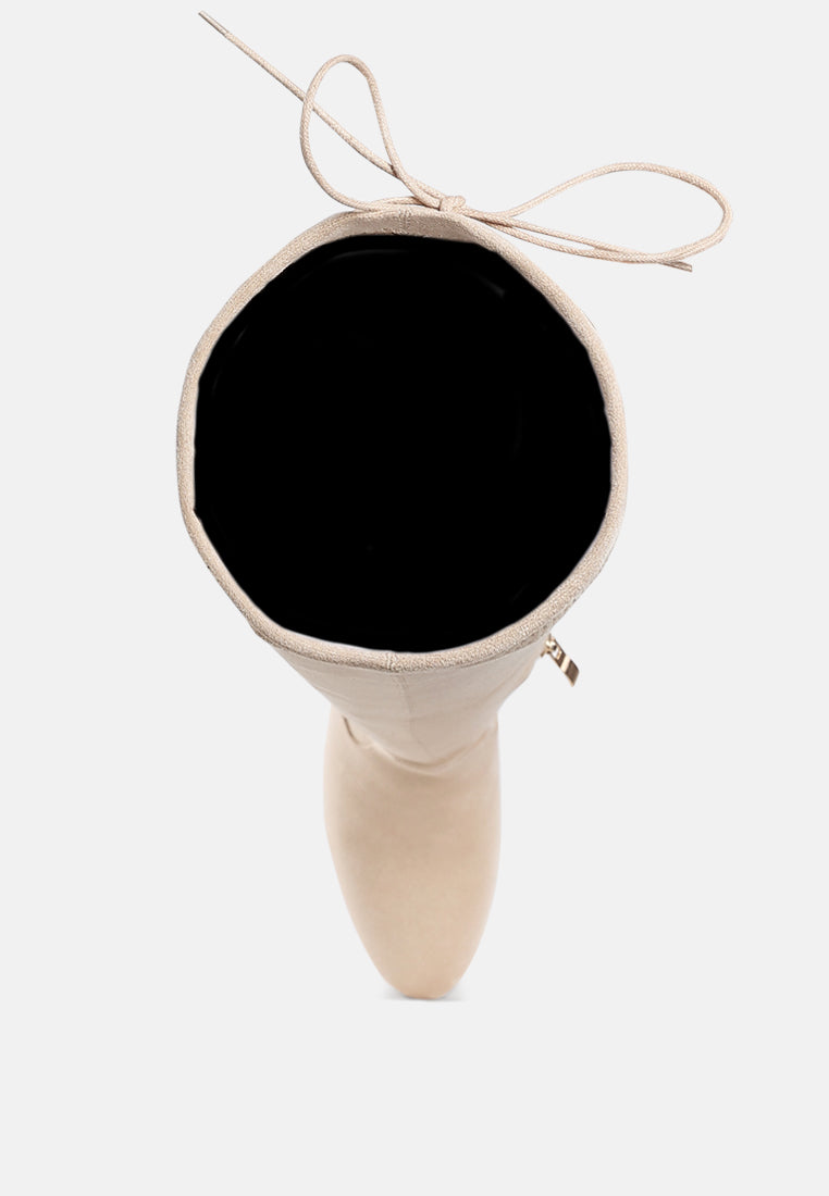 minimal drawstring detail knee-high boots by mode#color_beige