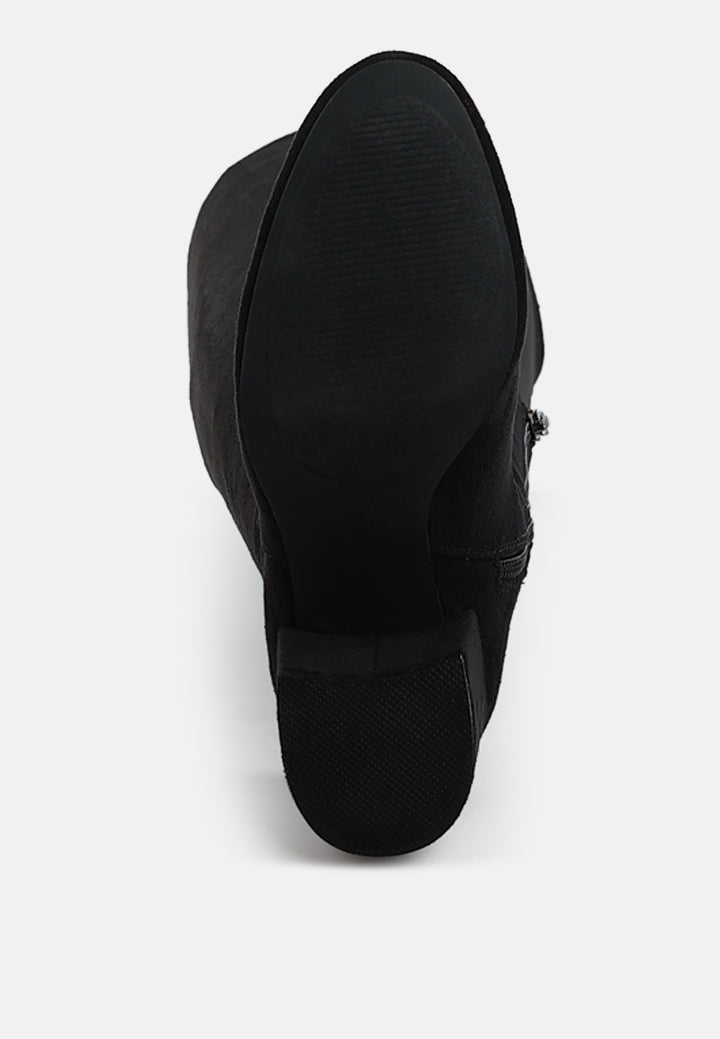 minimal drawstring detail knee-high boots by mode#color_black