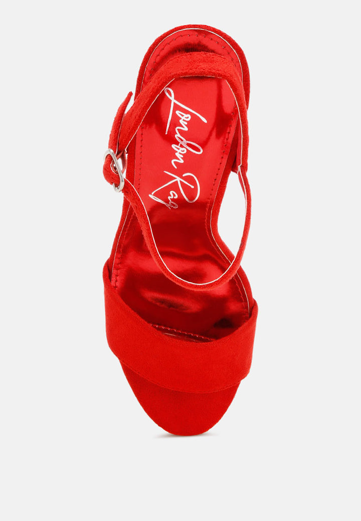 Tacones en bloque con plataforma y hebilla lilasta#color_red-suede