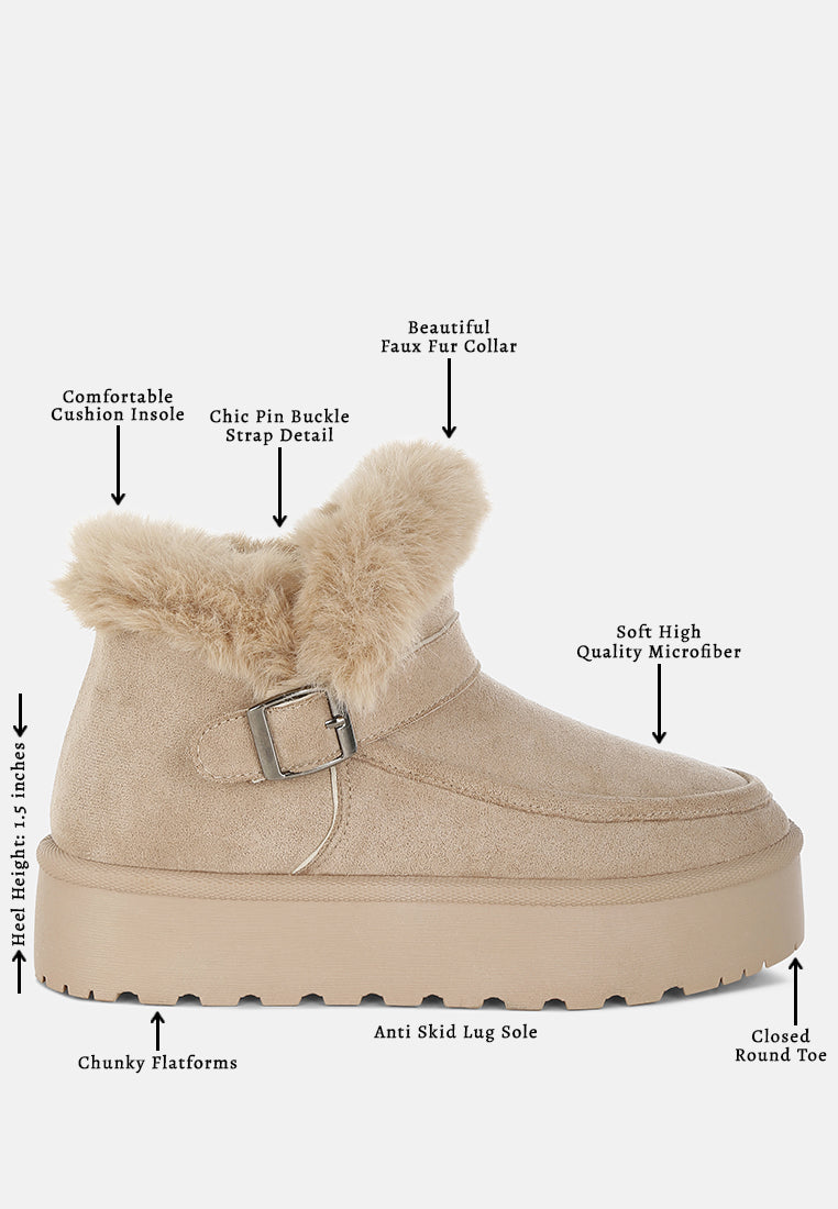 linka pin buckle detail snow boots#color_beige