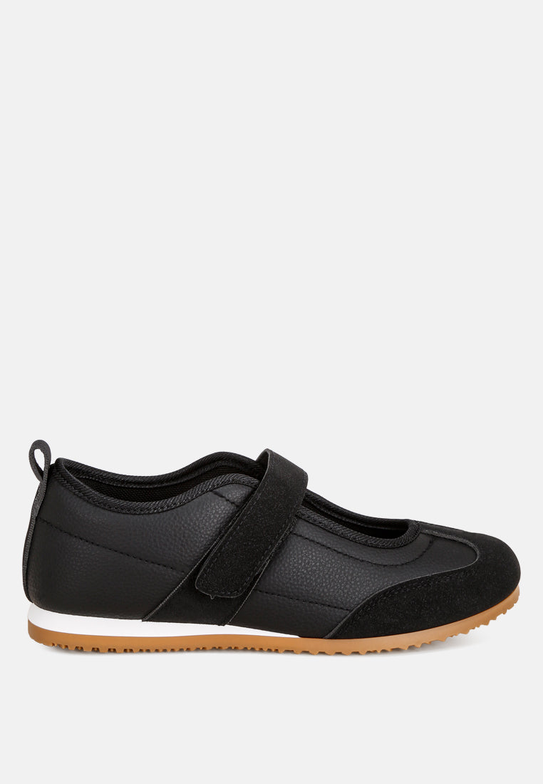 litasha classic velcro-strap sneakers#color_black