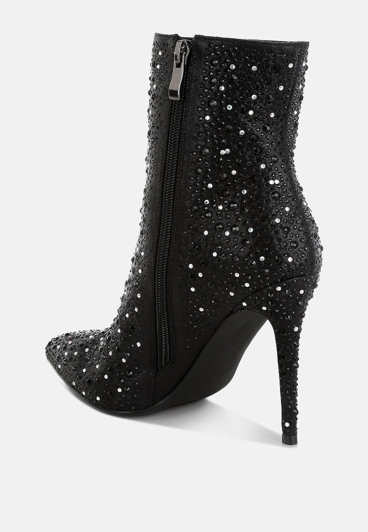 rhinestones embellished stiletto boots by ruw#color_black