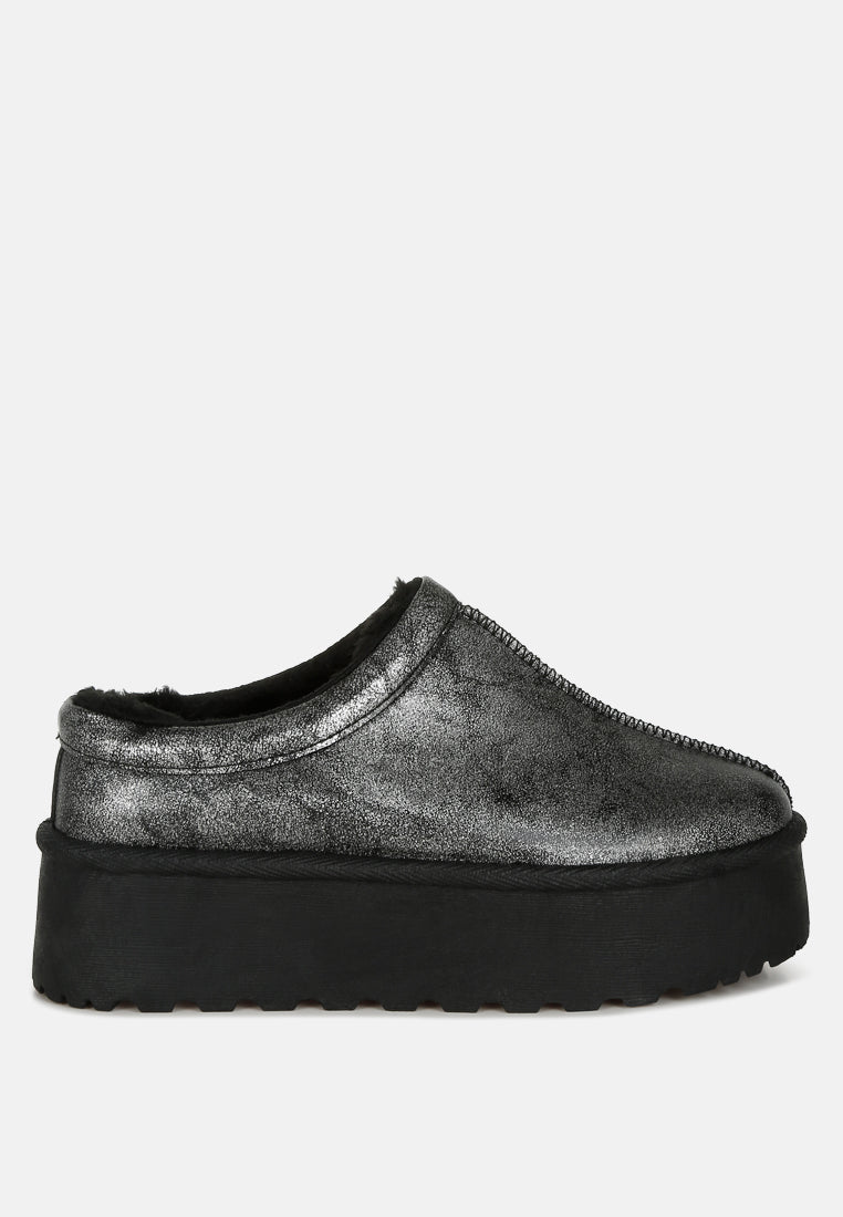 faux leather platform classic slip-on by ruw#color_black
