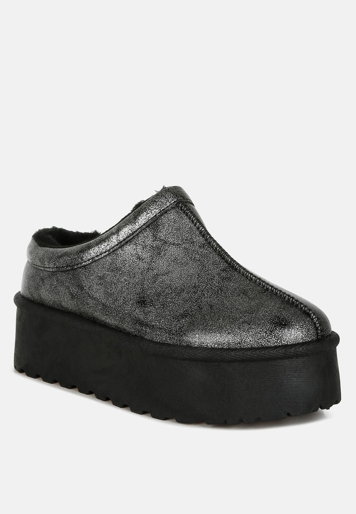 lottys faux leather platform classic slip-on#color_black