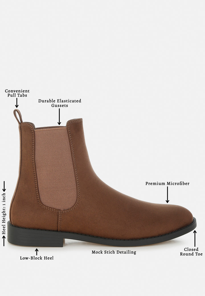 ayasa low block heel chelsea boots#color_brown