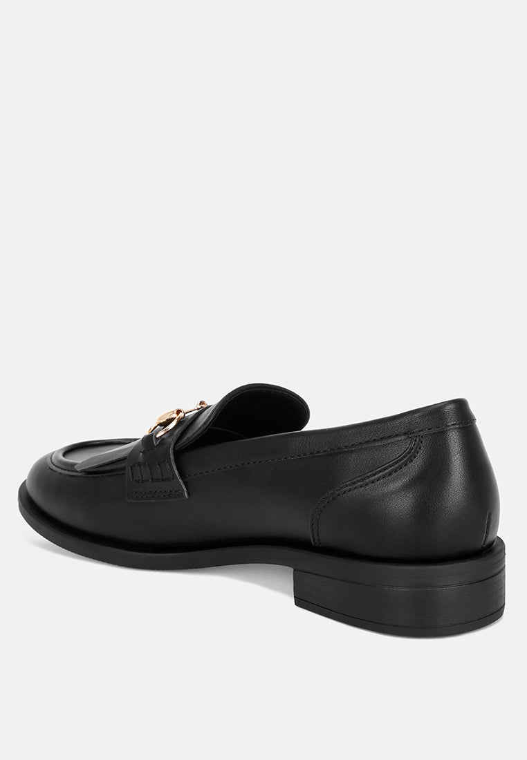 enola low block heel loafers by mode#color_black