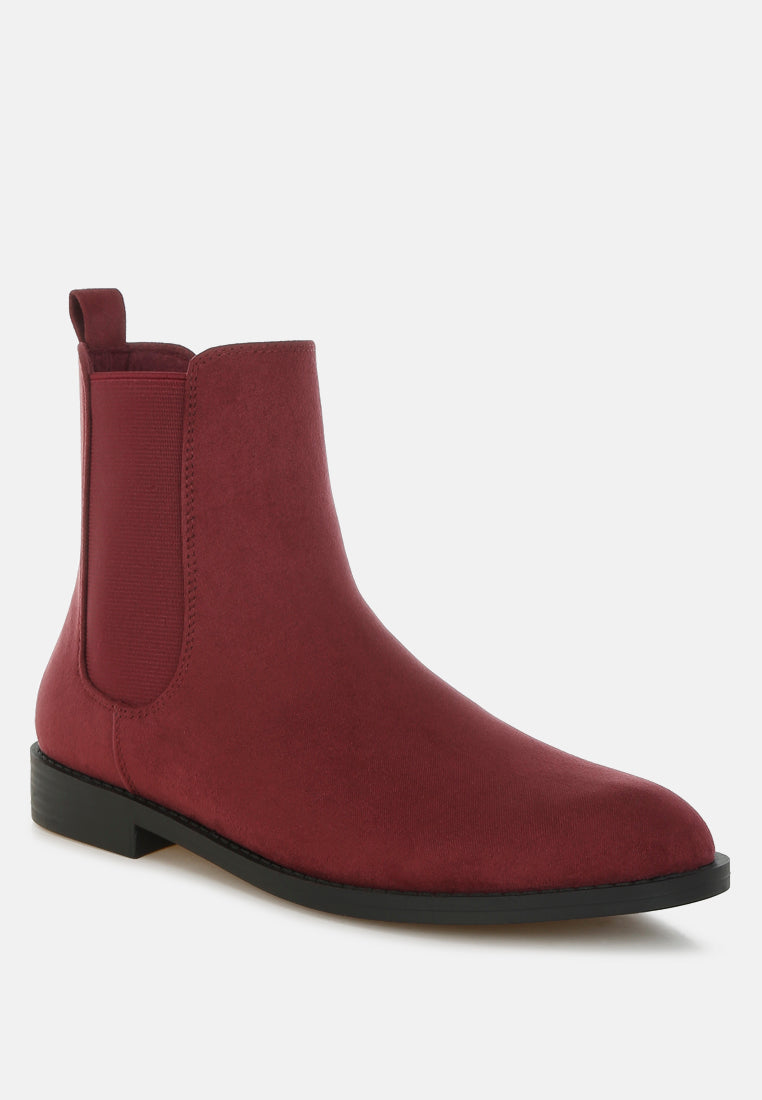 ayasa low block heel chelsea boots#color_burgundy