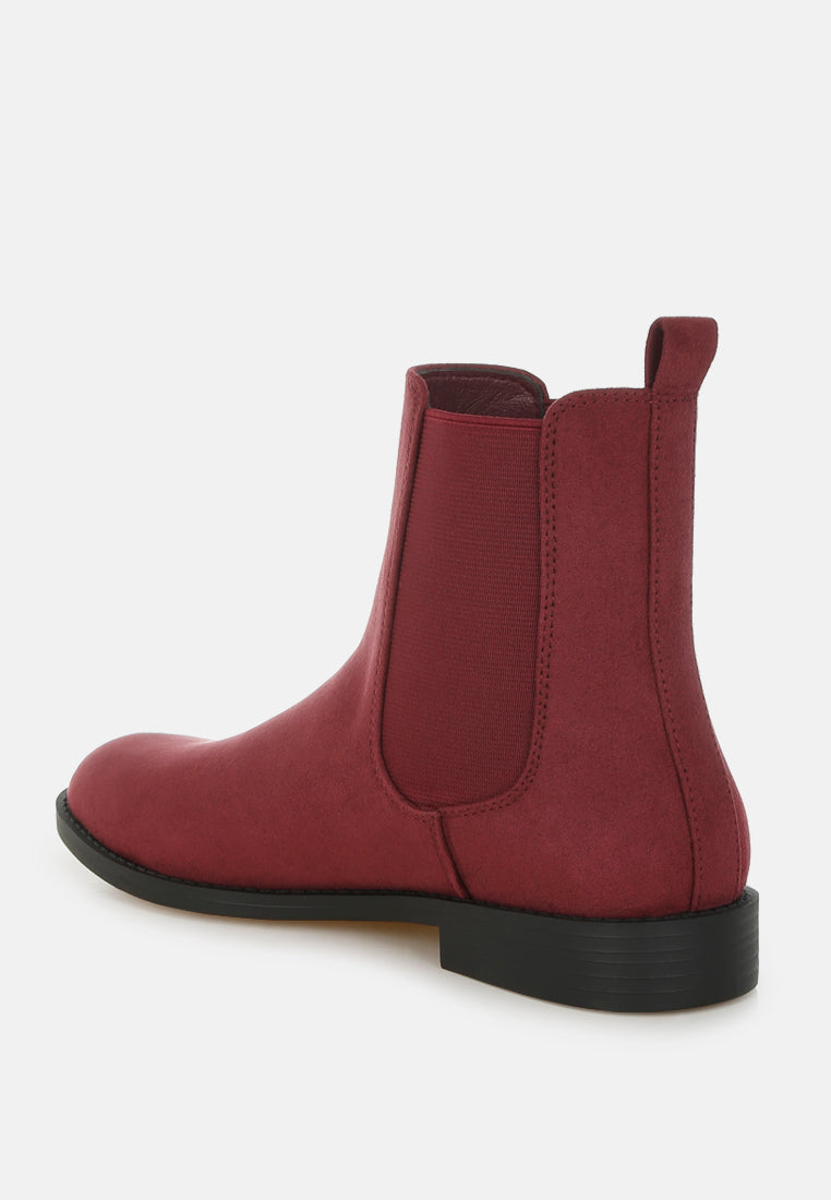 ayasa low block heel chelsea boots#color_burgundy