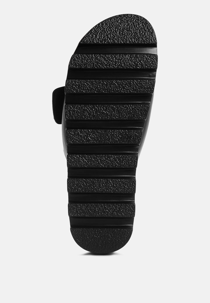 lug sole flatform sliders#color_black