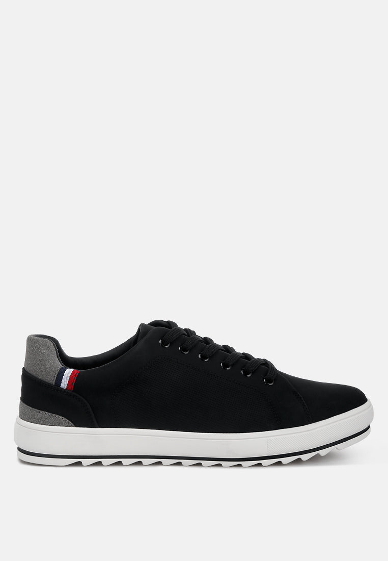 Lug Sole Platform Sneakers#color_black
