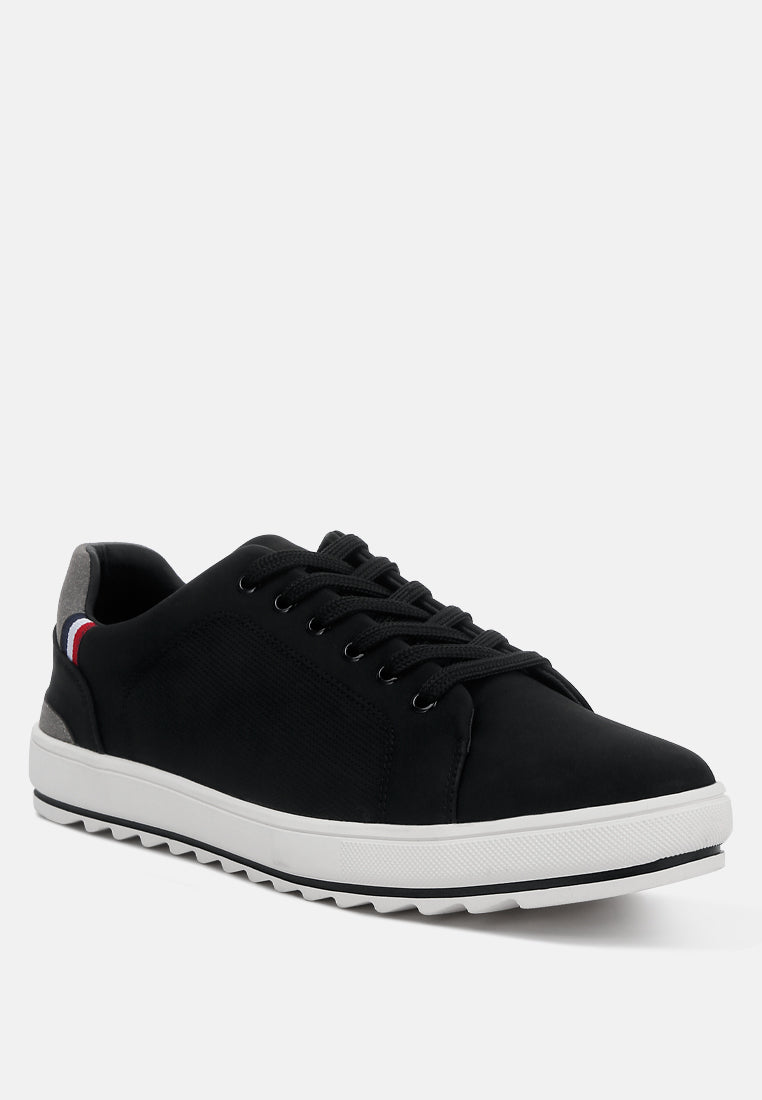 Lug Sole Platform Sneakers#color_black