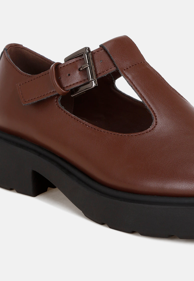 lunaba cut out detail mary jane shoes#color_brown-smooth
