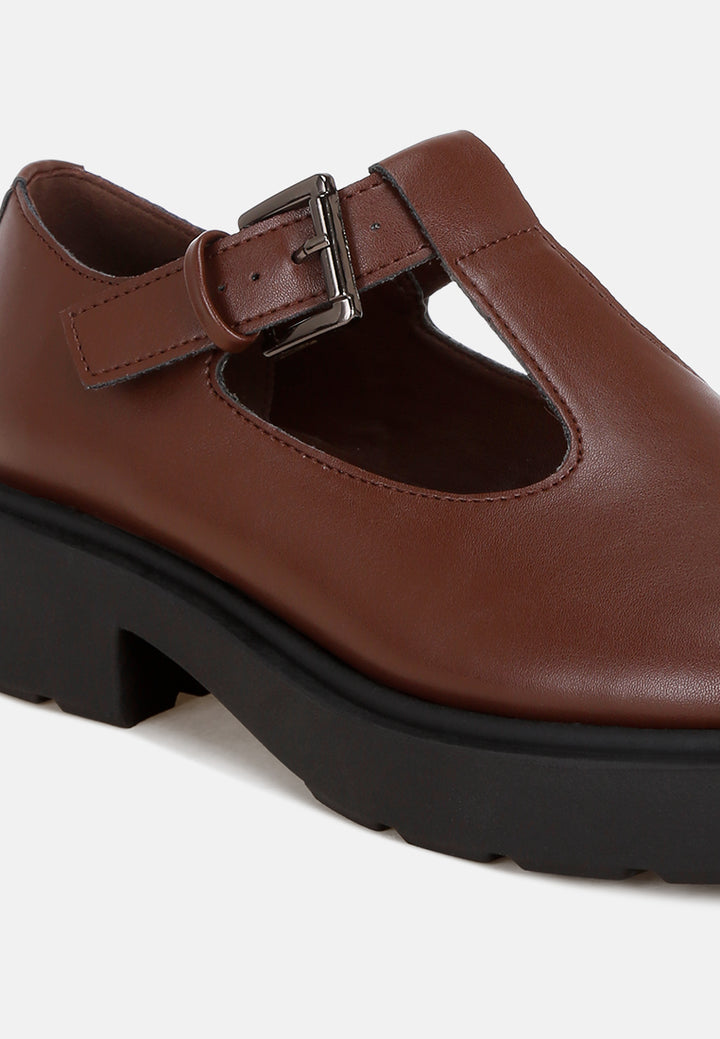 lunaba cut out detail mary jane shoes#color_brown-smooth