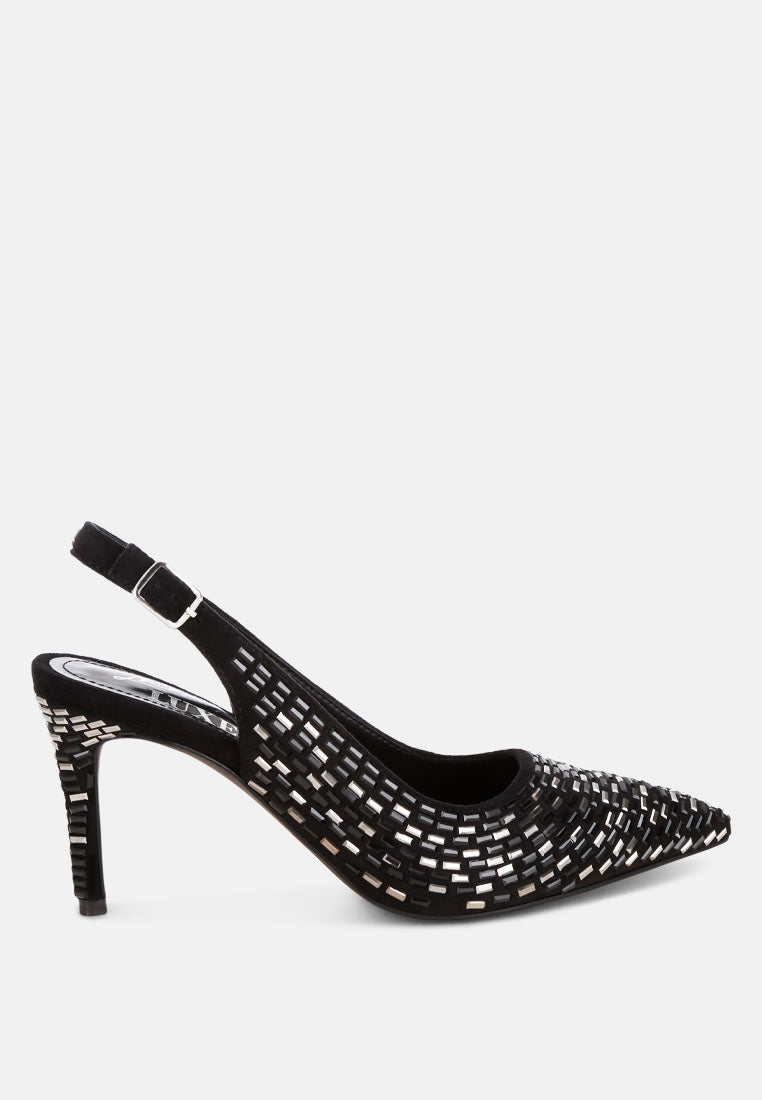 lutina rhinestones embellished slingback sandals#color_black