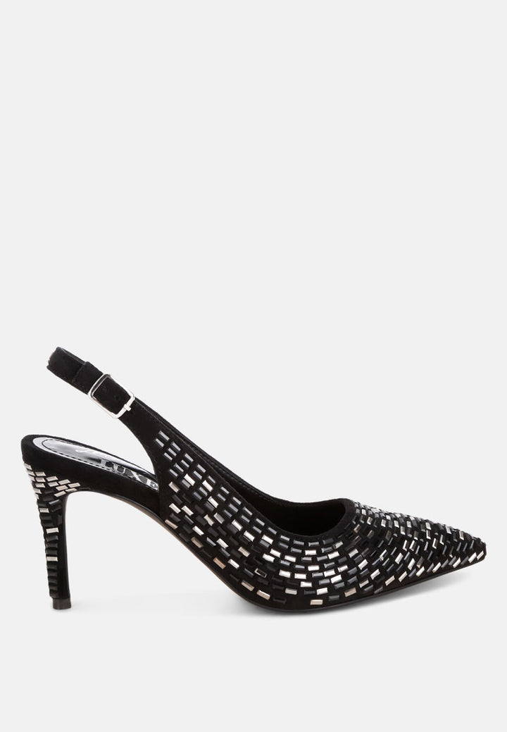 lutina rhinestones embellished slingback sandals#color_black
