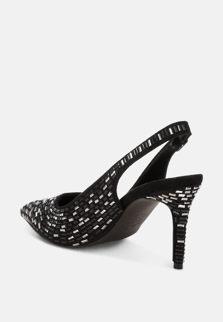 lutina rhinestones embellished slingback sandals#color_black