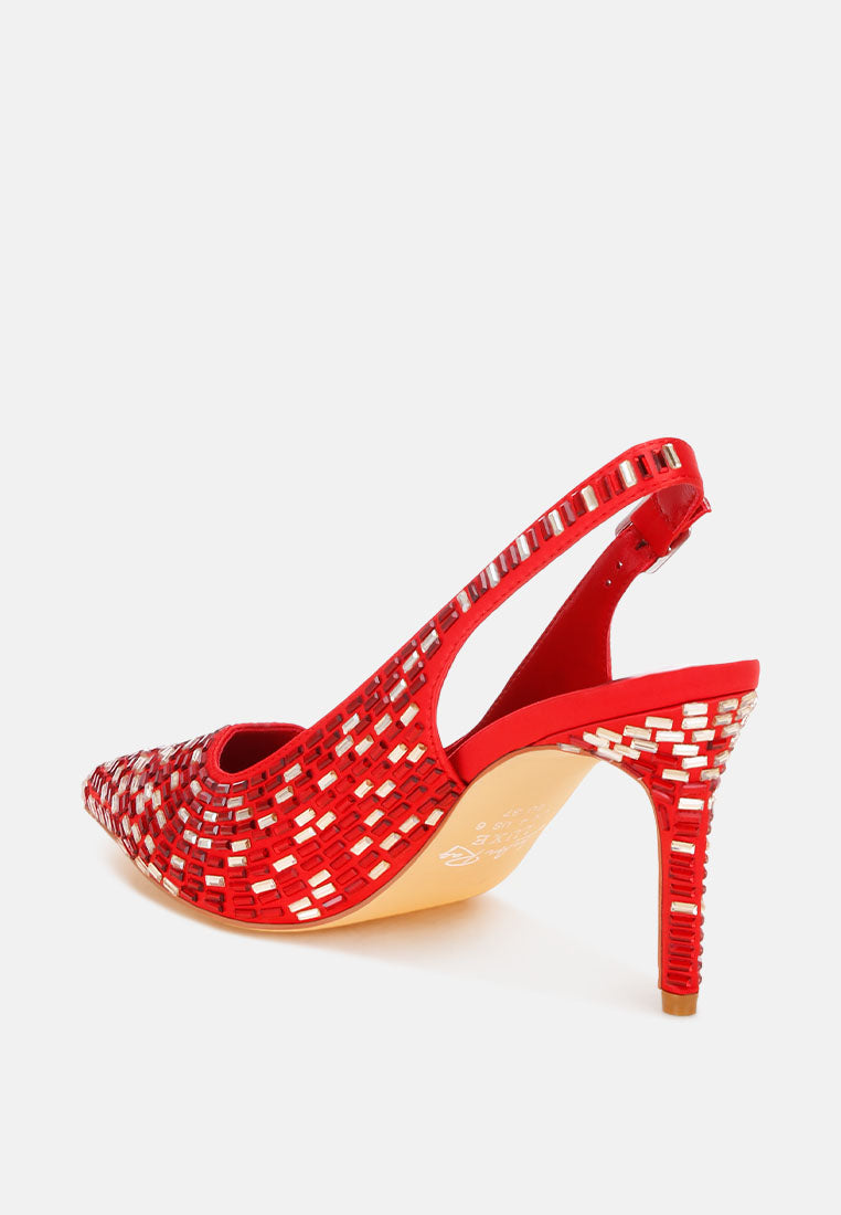 lutina rhinestones embellished slingback sandals#color_red