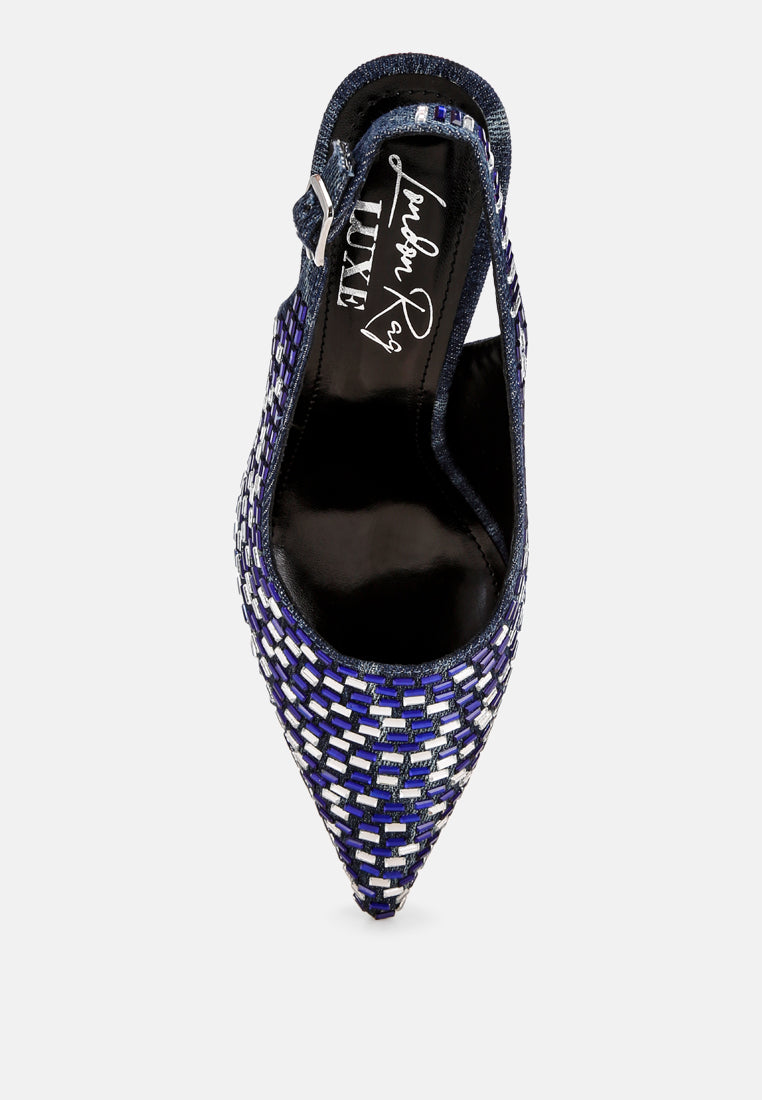 lutina rhinestones embellished slingback sandals#color_denim