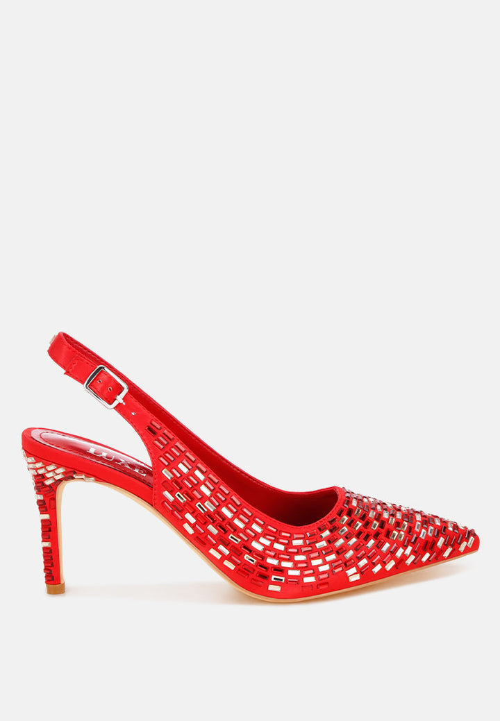 lutina rhinestones embellished slingback sandals#color_red