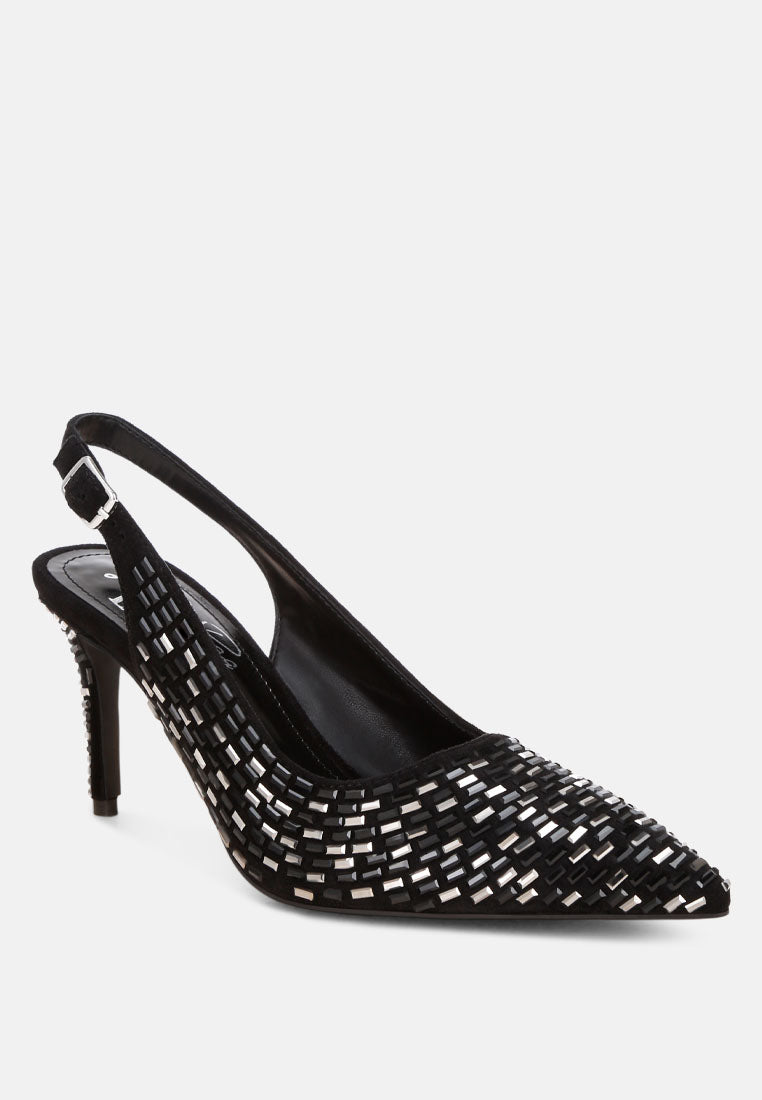 lutina rhinestones embellished slingback sandals#color_black