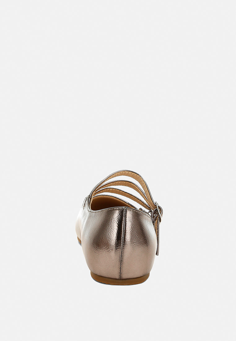 triple strap mary jane sandals by ruw#color_pewter