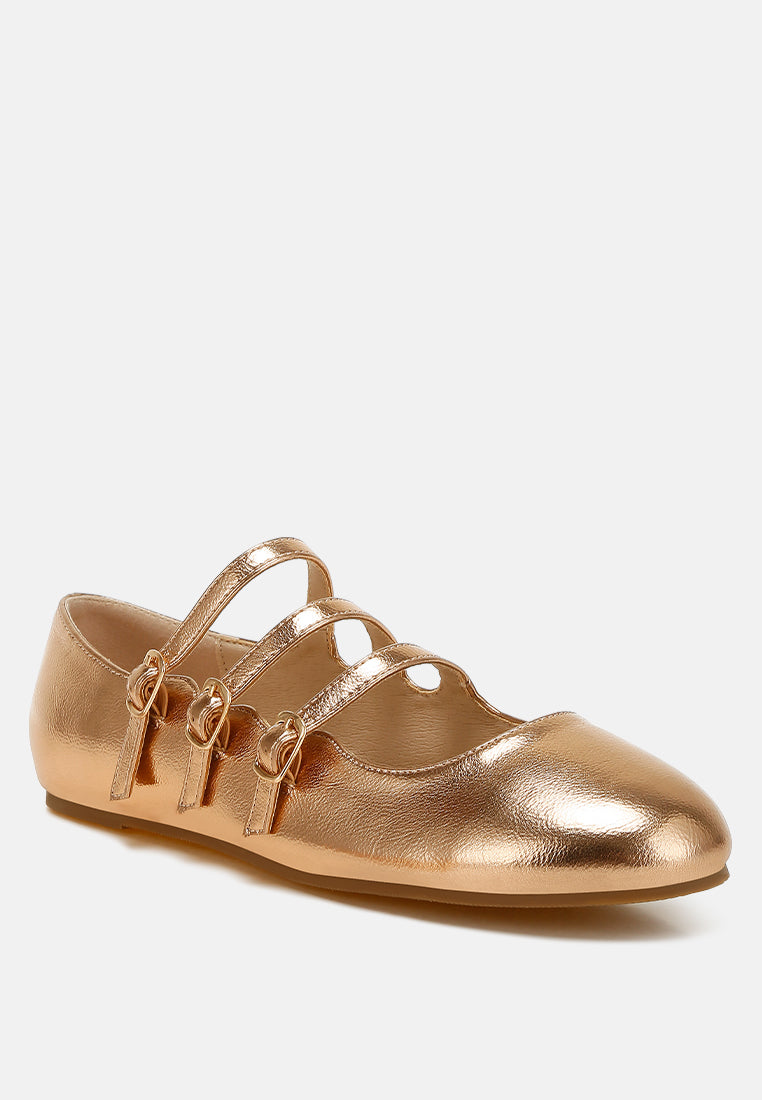 triple strap mary jane sandals by rag#color_rose-gold