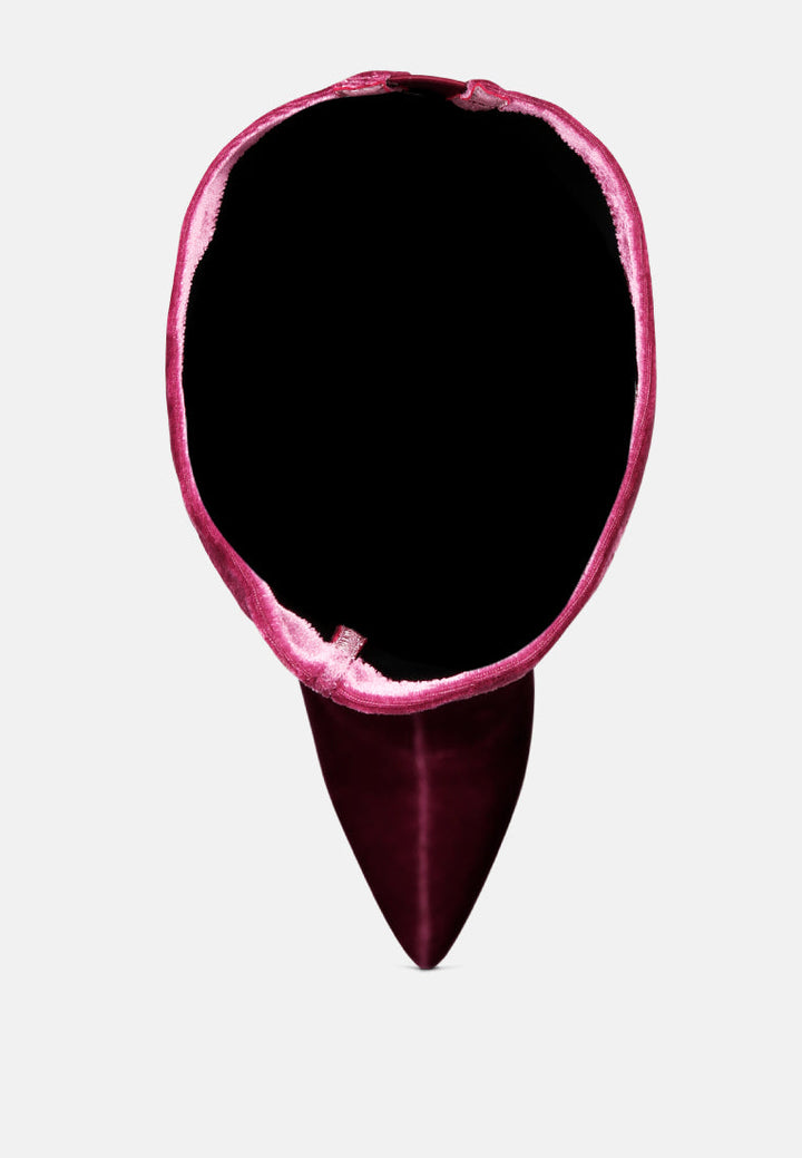 madmam stretch high heel velvet boot#color_purple