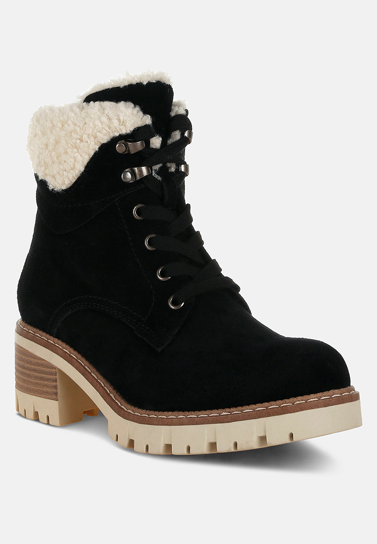 botines gruesos con cuello de piel madoka#color_black