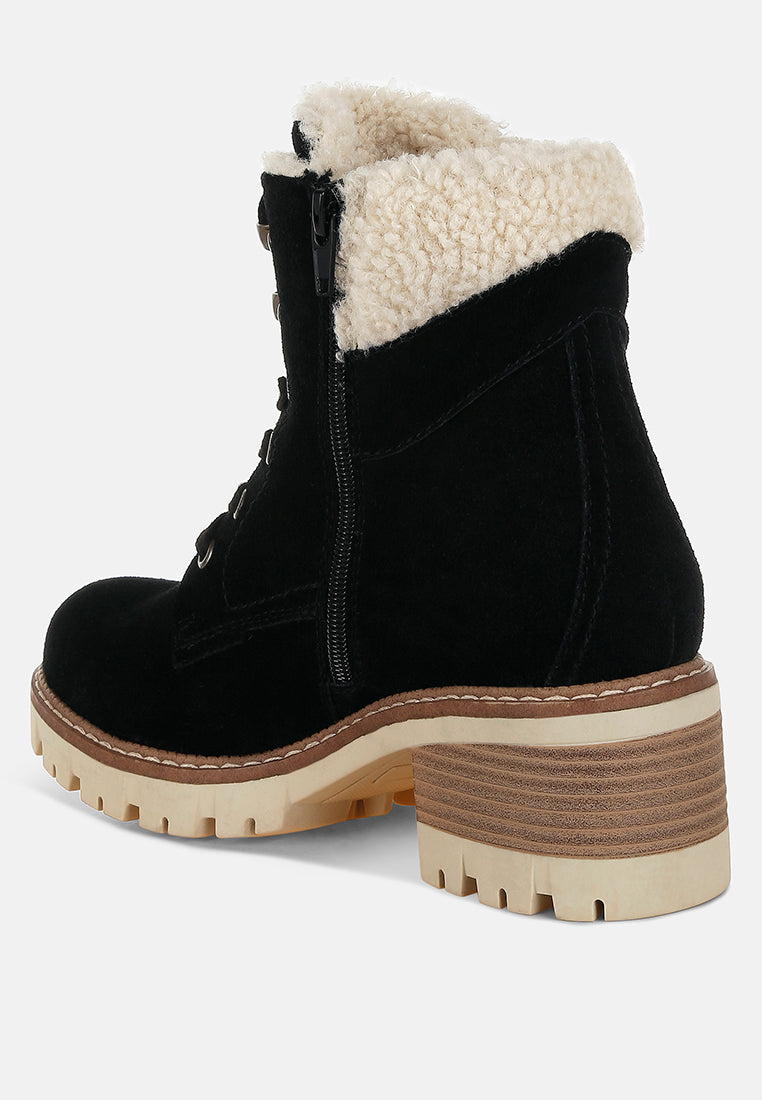 botines gruesos con cuello de piel madoka#color_black