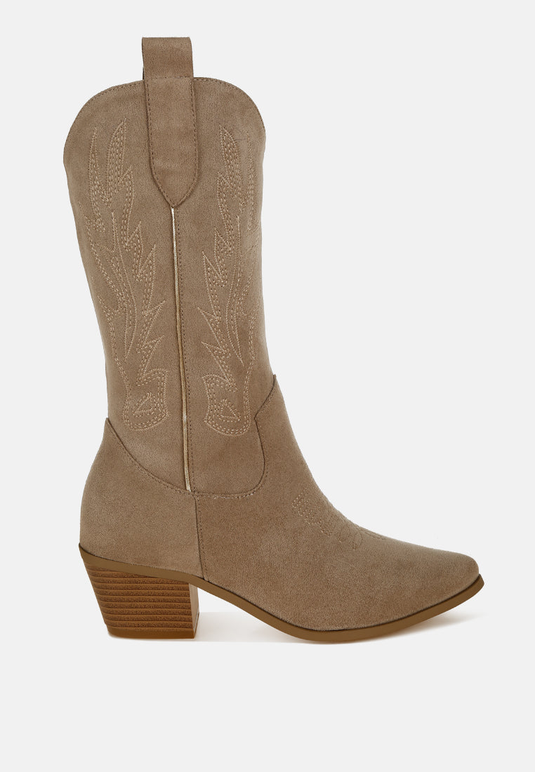 embroidery detail cowboy boots by mode#color_beige