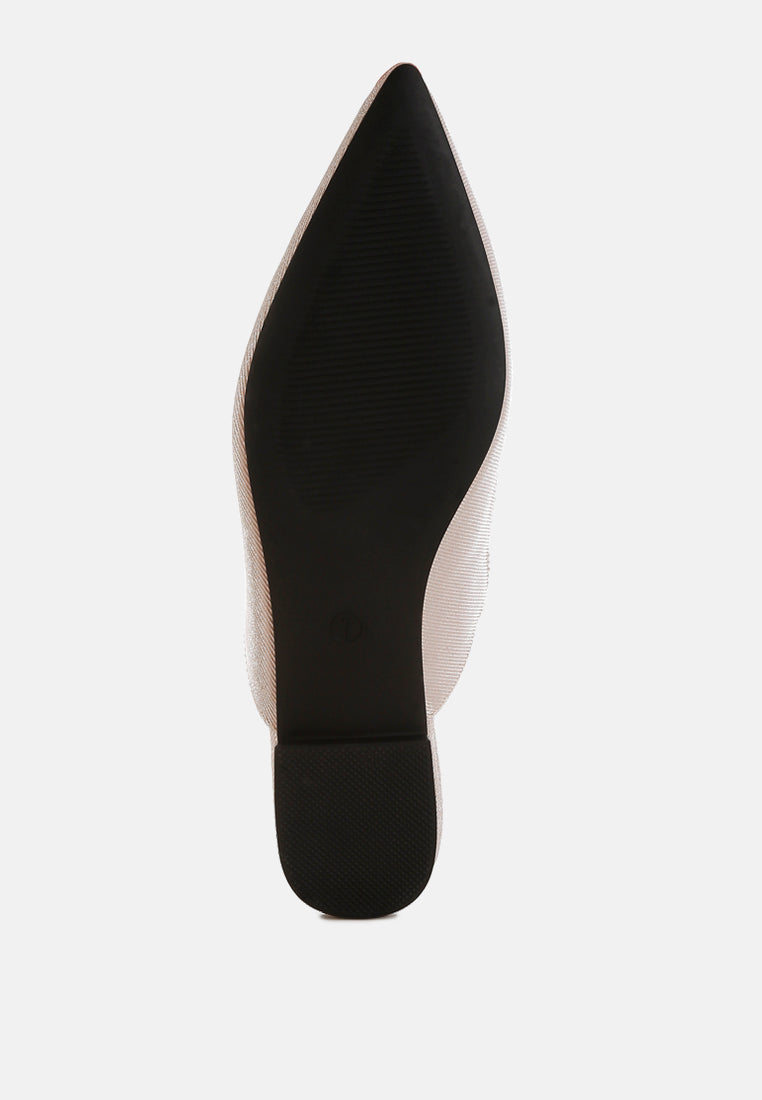 mules magnum con purpurina y correa de diamantes#color_beige
