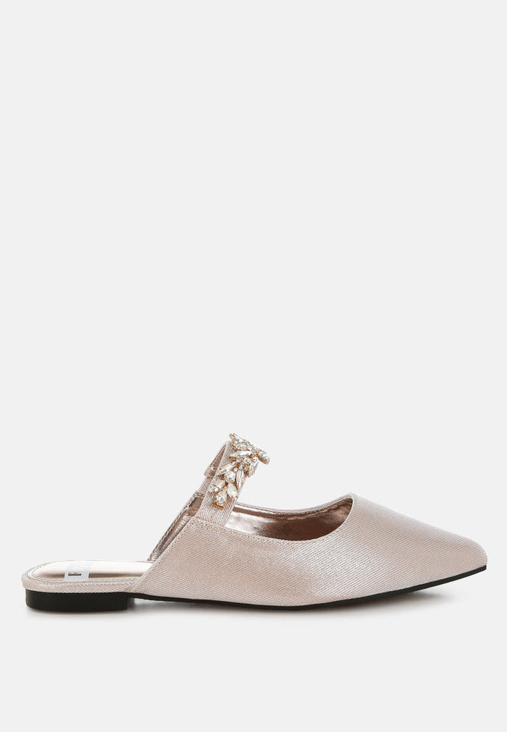 mules magnum con purpurina y correa de diamantes#color_beige