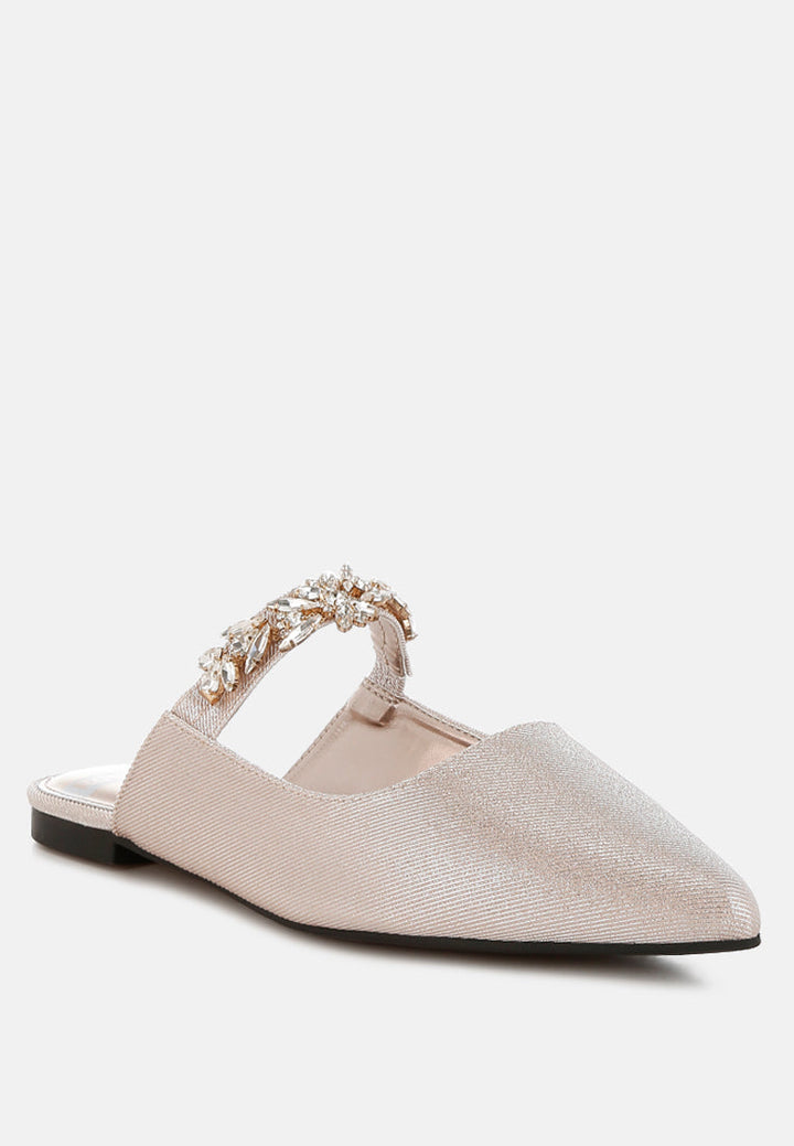 mules magnum con purpurina y correa de diamantes#color_beige