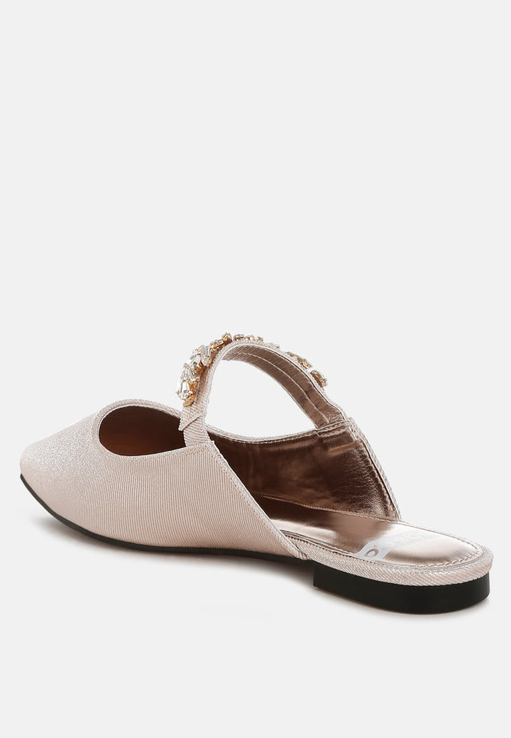 mules magnum con purpurina y correa de diamantes#color_beige