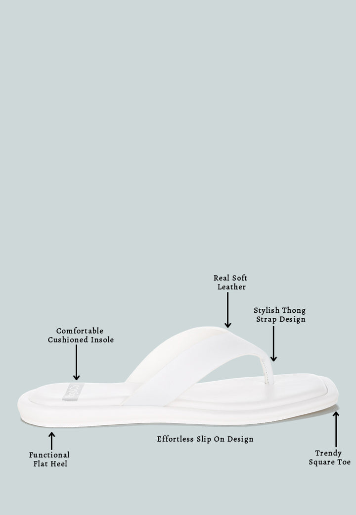 makawi thong toe slip ons#color_white-genuine-leather