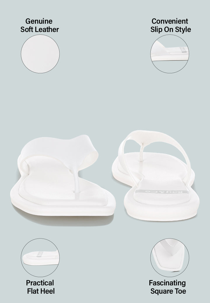 makawi thong toe slip ons#color_white-genuine-leather